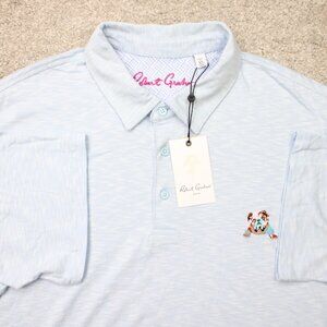 Robert Graham Polo Shirt NWT Mens XL Blue Vandam Bulldog Cotton/Modal S/S
